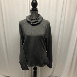 Mondetta Hoodie Womens Size Large Gray Cowl Neck Performance Pullover